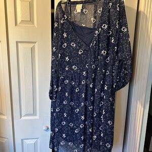 Women's Navy Blue celestial dress